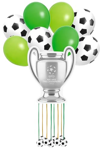 OH YEAH Piñata zum Geburtstag, Fußballbecher, 42 x 50 cm + Fußballballon-Set 30 cm, Dekoration für Kinderpartys, große Pinata zum Befüllen mit Spielzeug und Süßigkeiten, einfach zu befüllen