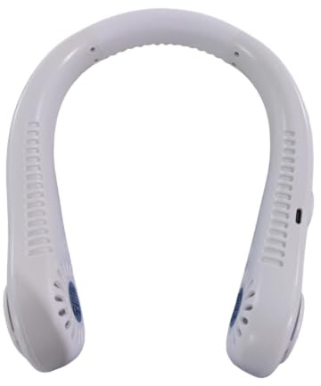 Ventilatore da collo portatile - Ventilatore indossabile a mani libere - Ventola di raffreddamento con schermo di visualizzazione, dispositivo di raffreddamento del collo a 5 velocità per uffici domes