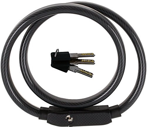 Stanley Unisex Adult S741-161 Reflective Key Cable Bike Lock - Black, 10 x 1200 mm 81316385111