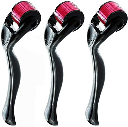 Derma Roller, Xyemao New 540 Titan Mikro-Nadeln 3 Pack (0,25 mm/0,5 mm/1 mm), Skin Care Gesichtspflege Nadel Roller und Beauty Massage Tools