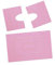 Dalila Casa Tappeto Bagno Torino (Rosa, Set 3 Pezzi)