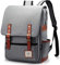 Junlion Vintage Laptop Backpack Gift for Women Men, School College Slim Backpack Fits 15.6 inch Macbook Gray