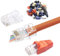 VCELINK 50 Unidades Conector RJ45 CAT6 CAT5E Pasante UTP Ethernet Modular para Cable de Red CAT6 Incluye 50 Pcs Funda de cable de Color