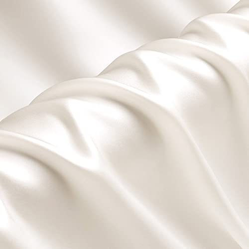 Weiß 100% Reine Seide Charmeuse Stoff Krepp Stoffe für Näharbeiten Breite 114 cm