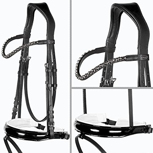Heinick-Reitsport Trense Soft Selection Weiß Lackleder anatomisch ~ Glow-Ash ~ Vollblut
