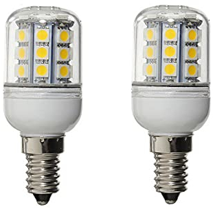 ShuoHui E14 3W LED Leuchtmittel Mais Glühbirne 30 5050 SMD 12V to 24V DC Explosion Proof Kerzenlichter Warm Weiß 3000K-3500K (Pack 2)