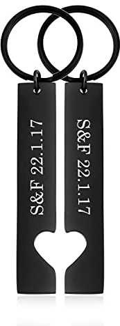 Juwelier Schönberg Partner-Schlüsselanhänger Schlüsselhalter aus hochwertigem Edelstahl SA-AD-01 Strato