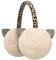 Gifts Treat Ohrenschützer Mädchen Ohrenwärmer Kinder Katzenohren Winter Plüsch Gestrickte Ohrenschützer mit Tier Muster Earmuffs Leopard-Katze,S(2-5Y)