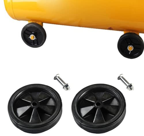 ZYWUOY Lot de 2 roulettes pour compresseurs d'air, accessoires pour compresseur d'air, roues de 15,2 cm, absorption des chocs, antidérapantes, silencieuses, 148 mm