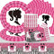 Vaisselle de Princesse,Vaisselle pour filles, Vaisselle de fête D'anniversaire de Princesse,Nappe, Assiettes,Serviettes et Gobelets en Papier (61PCS 20Invités)