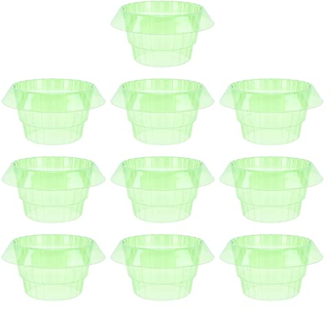 10 Pack Garten Cloches, Wiederverwendbare Pflanzer Schnecken Kragen Pflanze Protektoren, Kunststoff Glocke Glas Cloches schützen Pflanzen vor Schnecken, Schnecken, 9,4 D X 4,5 H