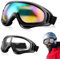 Casenly Snowboard Brille, 2 Stück Schutzbrille Winddicht Staubdicht Motocross Brille Reitbrillen Anti-UV Einstellbar Unisex Skibrille zum Skifahren für Radfahren Skifahren Bergsteigen Verwendet