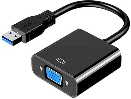 GERUI USB auf VGA Adapter,USB 3.0/2.0 zu VGA Adapter Konverter,HD 1080P Video Grafikkabel Konverter für PC, Laptop HDTV TV kompatibel mit Windows 7/8/8.1/10
