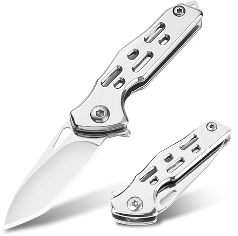 eiloszf Taschenmesser Messer Outdoor Mini Klein EDC Super Leicht Klappmesser Edelstahl Keychain Tool
