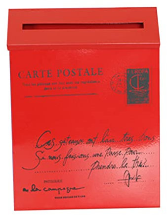 Hemobllo Retro Post Box Wanddekoration Briefkasten Ornament Für Heimdekoration Und Fotorequisiten Rot