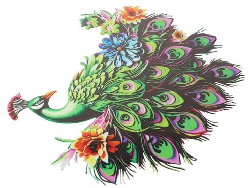 Amosfun Eisenpfau Wanddekoration Vogel Wandkunst Vogel Hängender Anhänger Vogel-dekor Pfau Handwerk Metall-pfau-wandkunst Pfau-anhänger Pfau Dekorationen Pfauenskulpturen Ornament Groß