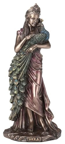 Veronese Design Hera, die griechische Göttin der Frauen und der Ehe, kaltgegossenes Harz, Bronze-Finish, 16,5 cm
