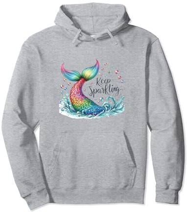 Meerjungfrau Ocean Splash Regenbogen Schwanz Meer Meerjungfrauen Flosse Pullover Hoodie