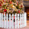 16 Tall Christmas Tree Gate, 18pcs Christmas Tree Picket Fence for Dogs, Round Toddler Baby Proof White Decorations Gate Around Xmas Tree, Thick Plastic Reja para Arbol de Navidad Pet Cat Protector