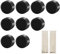 BORISCA 18 PZ Rotondo Magnetico Tenda Pesi, 4 CM Pesi per Tende Doccia Rotondo, Impermeabile Pesi per Tende da Esterno per Doccia, Calamite per Tende da Interno per Doccia Calamite Tovaglia(Nero)