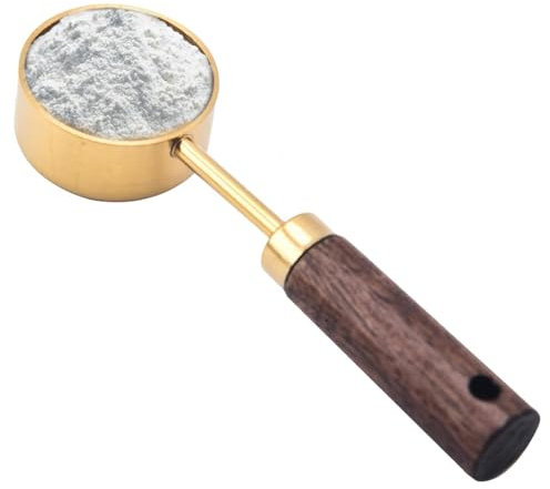 Coffee Powder Spoon - Coffee Turner, Milk Powder,Stainless Steel Coffee Spoon - Wooden Handle Tableware Spoon, Multifunctional Measuring Spoon 15ml