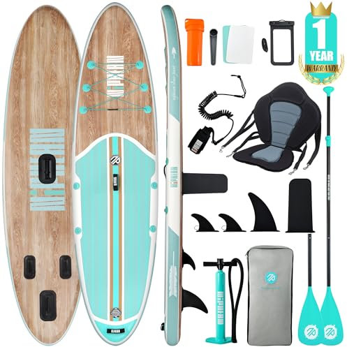 Niphean Stand up Paddle Board for Adults mit Allem Zubehör, 320cm Paddleboard für Aller Fähigkeitsniveaus, SUP mit 200kg Tragkraft für 2 Personen, Stand up Paddling Board mit Sitz