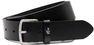 Lacoste Glattledergürtel, Schwarz, schwarz, 105cm