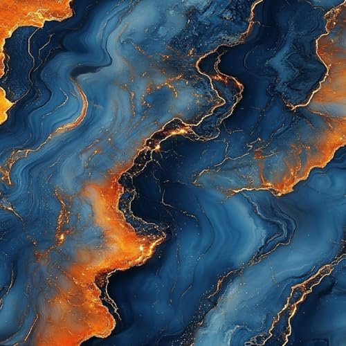 Self Adhesive Wallpaper Orange Marble Simulation Vinyl Wrap Contact Paper Waterproof & Stain-Resistant with Wet Wipe Cleaning for Cabinet Countertops Pantries Bathroom Walls Wallpaper 30 cm x 2 m