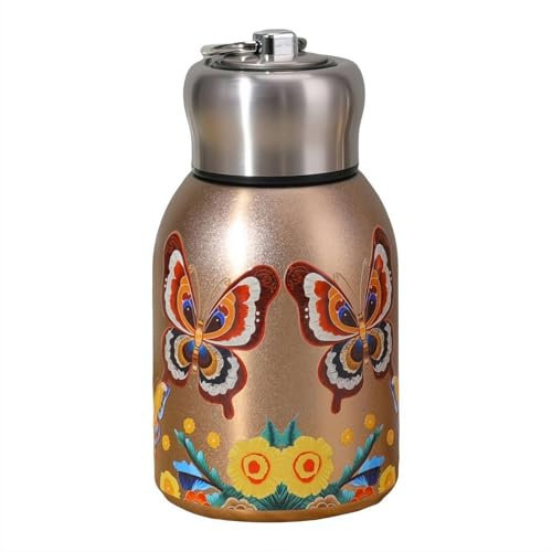 BBASILIYSD Bouteille d'eau isotherme 300 ml élégante et portable, mini bouteille d'eau portable en acier inoxydable, garde les boissons chaudes ou froides, profitez de boissons fraîches à tout moment