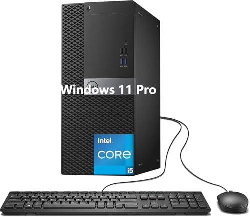 Dell Optiplex 7040 Mini tour PC de bureau, Intel Core i5-6600, 8 Go de RAM, SSD 256 Go, NVIDIA Quadro K620 2 Go, clavier QWERTY américain, Windows 11 Pro (reconditionné)