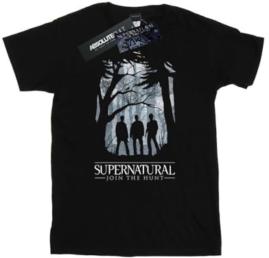 Absolute Cult Supernatural Women's Group Outline Boyfriend Fit T-Shirt XXX-Large Black