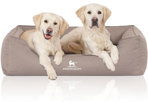 Knuffelwuff Orthopädisches Wasserabweisendes Hundebett Leon XXXL Beige/Grau