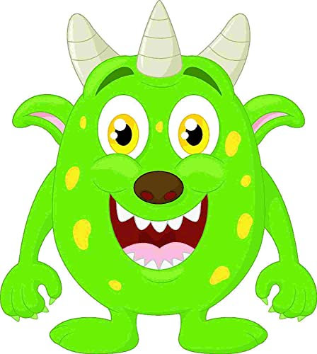 kleberio Monster Aufkleber Sticker Tiere Heckscheibenaufkleber selbstklebend Autoaufkleber Sticker für Kinder Dekoration Set Car Wohnwagen wetterfest 9 x 10 cm