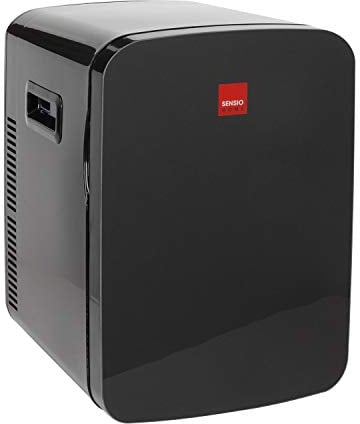 SENSIOHOME 15L Mini Fridge Cooler & Warmer | AC+DC Power - 12v, UK & EU Plug | Compact, Portable and Quiet, For Home, Bedroom, Car, Holiday, Food Drinks Makeup (Black)