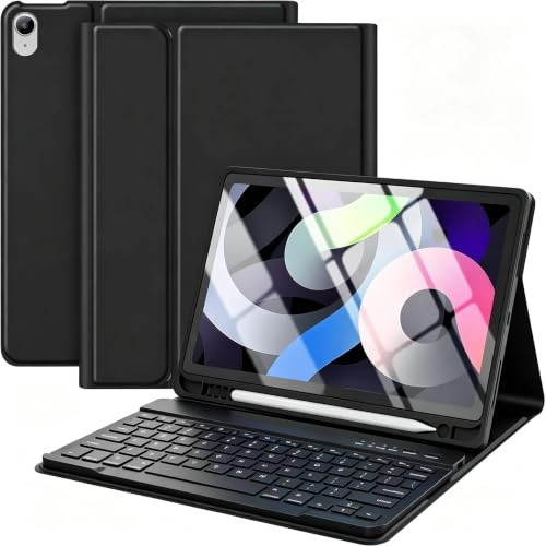 Keyboard Case for i-Pad | Detachable Bluetooth Keyboard Case, Flip Stand Cover for iPad Air 4th/5th,Air 11 inch M4/M3/M2 with Pencil Holder