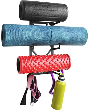 Wandhalterung für komplette Yoga- und Pilatesausrüstung, 100 % Kohlenstoffstahl