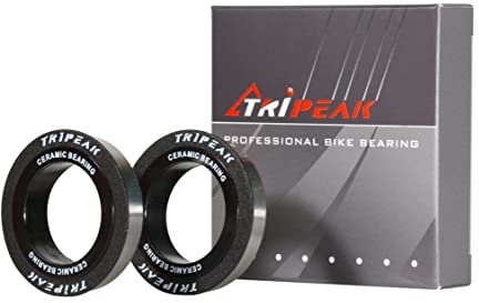 TRiPEAK Press-Fit Tretlager für BB90/95 (37 mm) mit Keramik-Kugellager für 24 mm Shimano Hollowtech II Road/MTB Kurbelgarnitur, kompatibel mit Trek-Rahmen