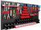 Lagersystem Werkstattregal | 172 x 78 cm | 56 stck. Box | Wandregal mit Werkzeughalterungen und Stapelboxen - Wandplatten Extra Starke Schüttenregal Warkzeuglochwand Lagerregal Garage Regal