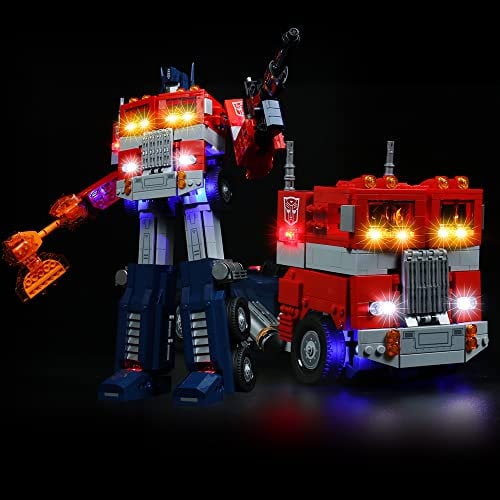 Led Light Kit for Optimus Prime - 10302 Heroic Autobots 2 in 1 - Not Include Lego Models, Just Light Set