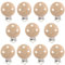 Baby Schnullerclips,Schnullerclip Holz,Schnullerketten Zubehör,Schnullerketten Clips 10PC Dummy Clip Halter Schnuller Verschlüsse Halter für Baby und Kinder (Perforiert Holzfarbe)