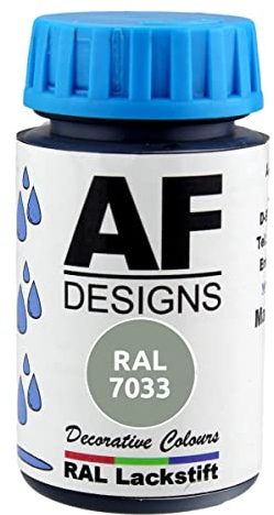 Alex Flittner Designs Lackstift RAL 7033 ZEMENTGRAU glänzend 50ml Holz Metall Möbel Bad Retuschierlack Reparaturlack