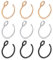 D.Bella Fake Nose Ring, 20G Faux Piercing Jewelry 8mm Fake Nose Ring Hoop for Faux Lip Septum Nose Ring Set