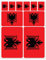 SkinoEu 10 x Vinyl Aufkleber Autoaufkleber Stickers Albanien Flagge Albanische Fahne Auto Motorrad Fahrrad Scooter Fenster D 1