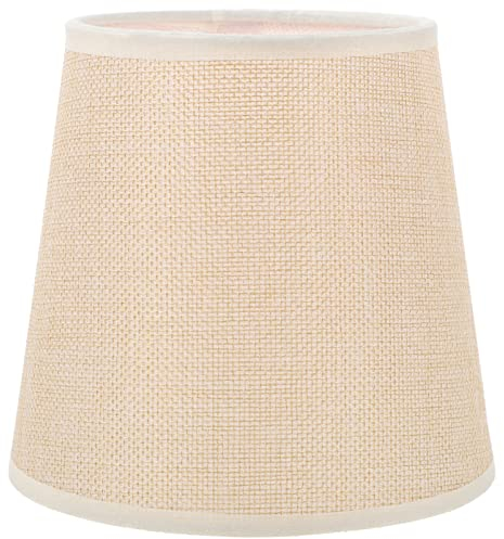CLISPEED Barrel Kleiner Lampenschirm Lampenschirm Stoff Clip-On-Glühbirne Kronleuchter Lampenschirme Wandlampenabdeckung Kronleuchter Lichtschirm Für Tisch Stehlampen Ersatz Khaki
