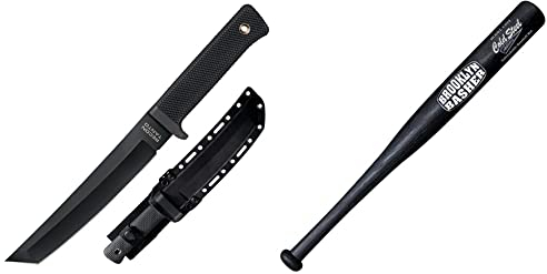 Cold Steel 49LRT Unisex – Erwachsene, Recon, Outdoormesser, Tanto Klinge, Griff: Krey Ex, SK5 Kohlenstoffstahl, scharfes Messer für Abenteuer, Outdoor Tool, Mehrfarbig, normal & Brooklyn Basher