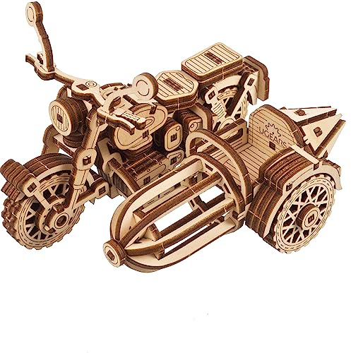 UGEARS Hagrid's Flying Motorbike™ 3D-Puzzle – Modellbausatz aus Holz für Erwachsene zum Bauen – Mechanisches Fahrrad-Motorrad-Bausatz – 3D-Puzzle Holzfahrzeug – Harry Potter™ Kollektion DIY
