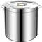 Marmite Traiteur, Marmite en Inox Avec Couvercle, à Soupe de Grande Capacité, Robuste La Cuisson de Ragoût Soupe Mijotée Seau, Pâtes pour Hôtels, Entreprises, Cantines, Induction pour La Maison, 6L
