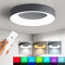 Matane LED Deckenleuchte RGB Dimmbar 24W, Deckenlampe mit Fernbedienung, Lampen Farbwechsel 3000K-6500K für Wohnzimmer Schlafzimmer Kinderzimmer Küche Badezimmer Rund 28cm Grau
