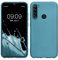 kwmobile Case kompatibel mit Xiaomi Redmi Note 8 (2019/2021) Hülle - Schutzhülle aus Silikon metallisch schimmernd - Handyhülle Metallic Karibikblau