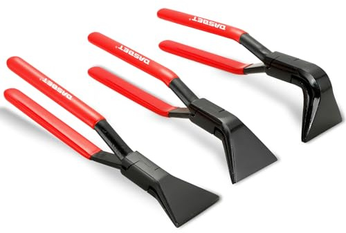 DASBET 3-Piece Hand Seamers Sheet Metal Tools Set, Sheet Metal Bending Pliers Set Straight, 45° and 90° Metal Bender Tools for Bending and Flattening Sheet Metal